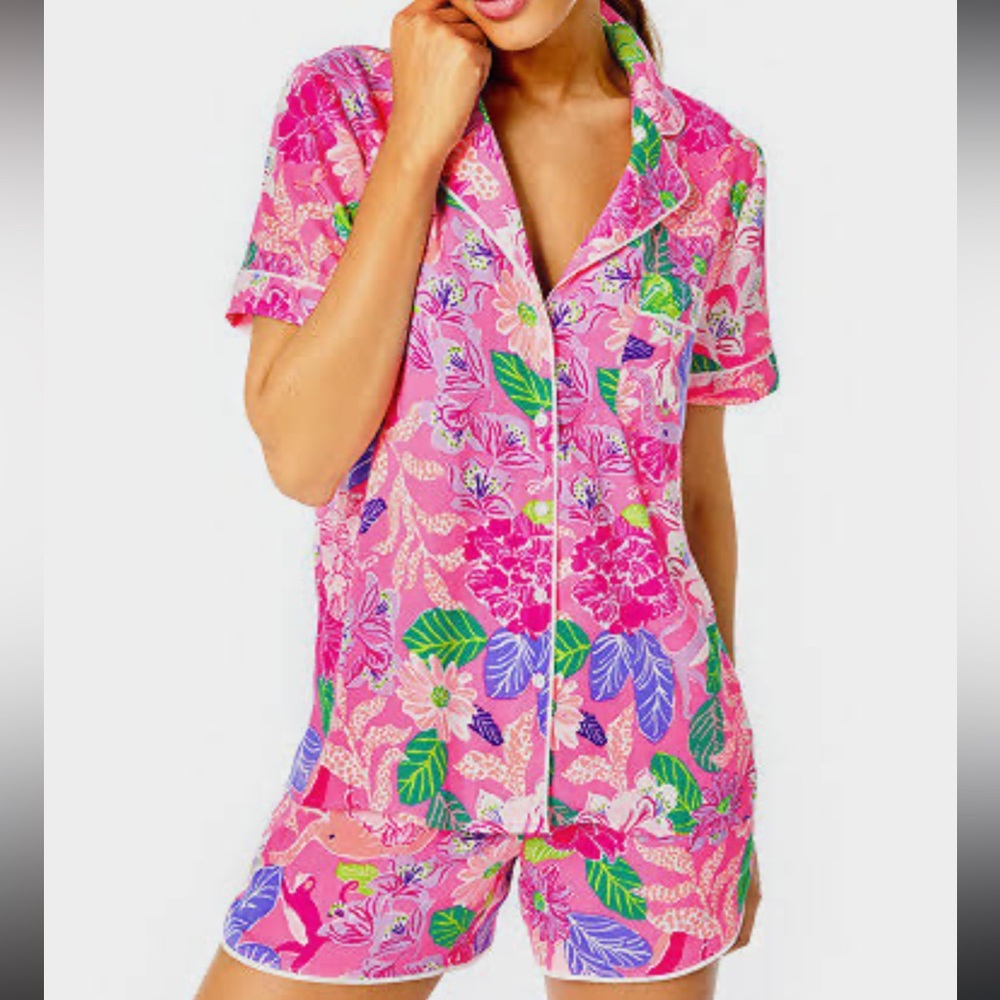 Lilly Pulitzer Pink PJ Set Size Medium